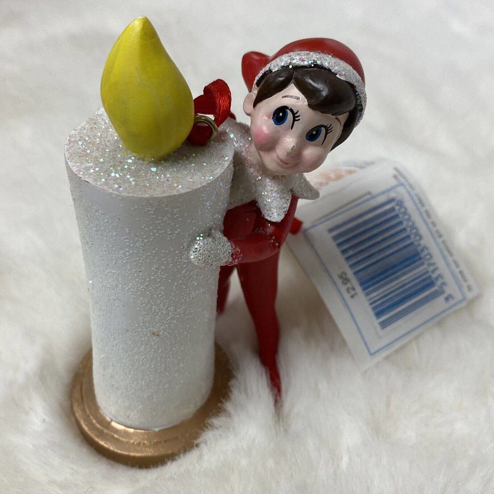 Dept Department 56 Elf on the Shelf Holding Candle Christmas Ornament